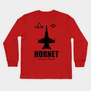 F/A-18 Hornet (distressed) Kids Long Sleeve T-Shirt